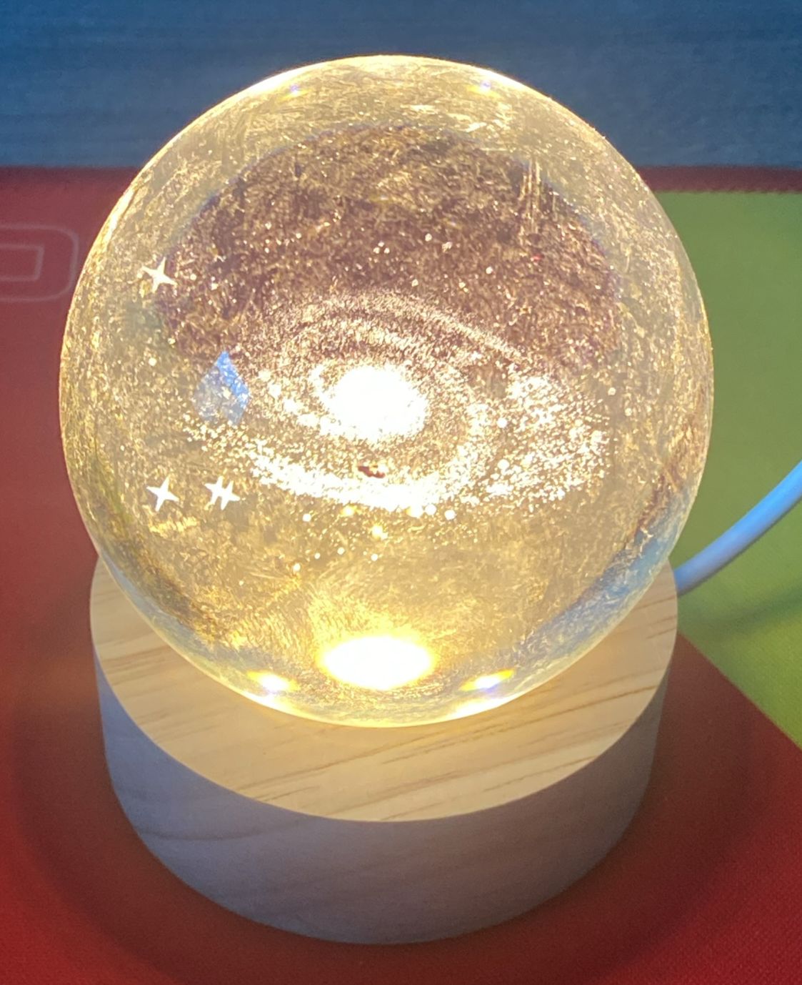 LAMPARA ESFERA DE CRISTAL