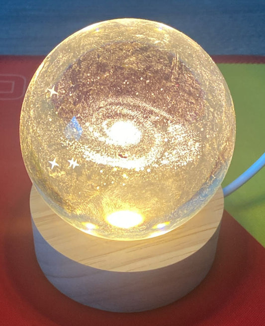 LAMPARA ESFERA DE CRISTAL