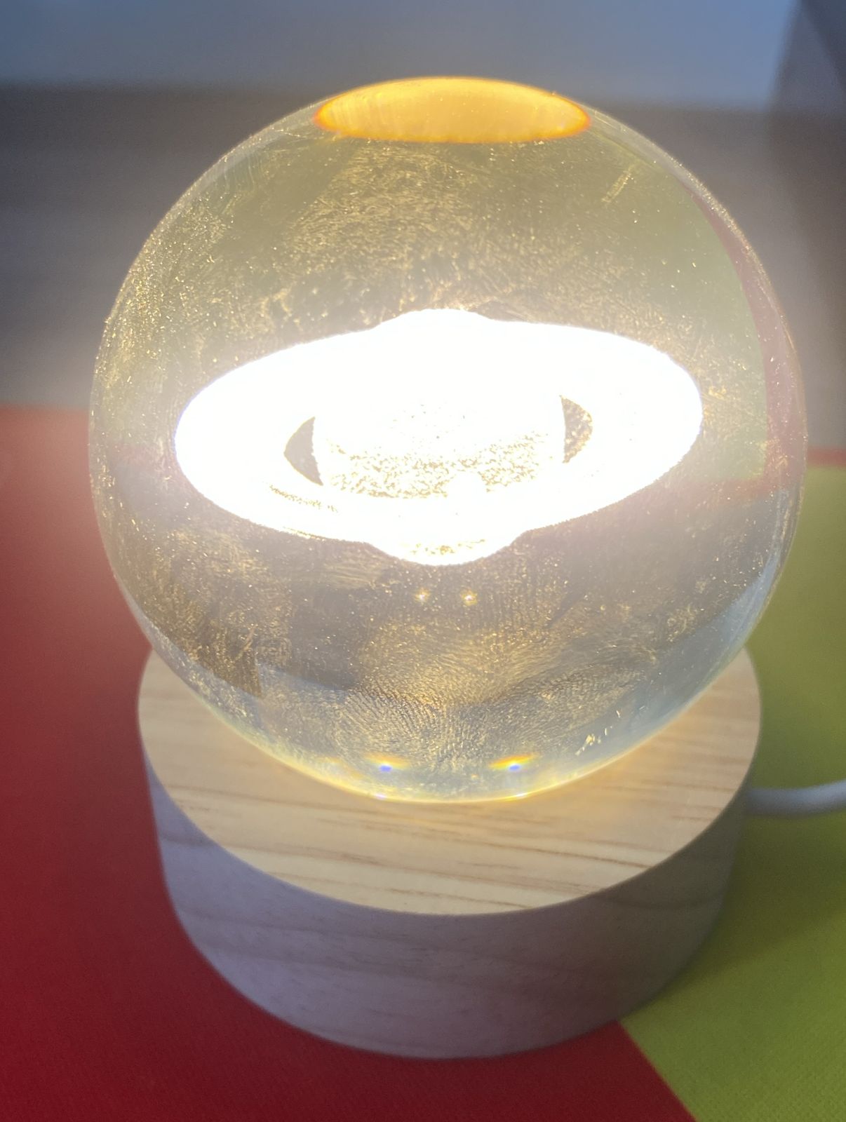 LAMPARA ESFERA DE CRISTAL