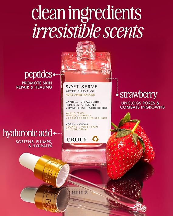 🍓TRULY🍓SOFT SERVE Aceite Post-Afeitado 2x1